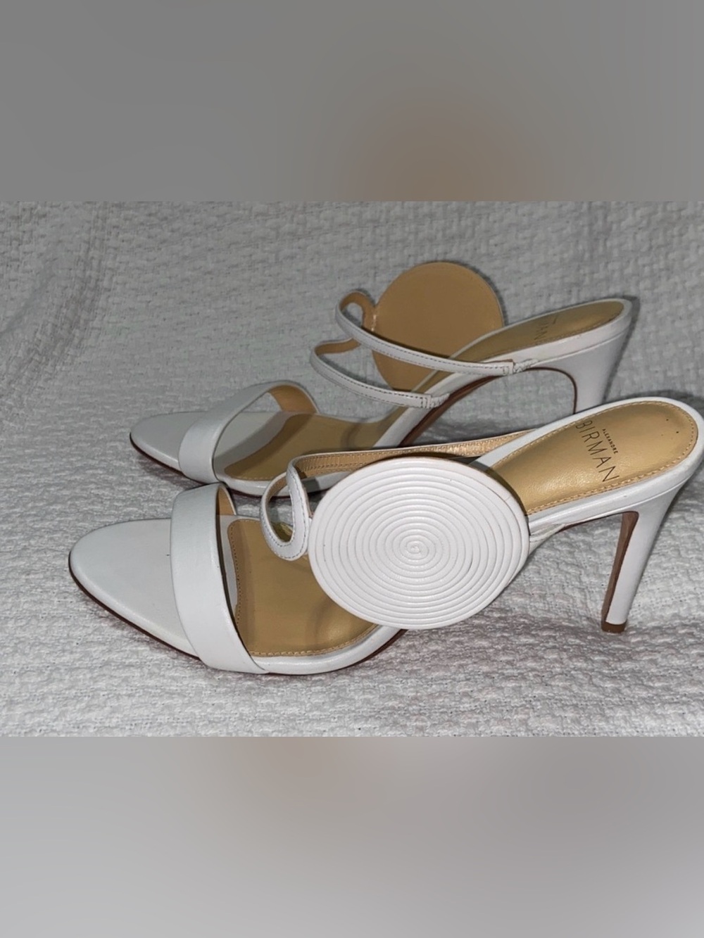 Alexandre Birman geo Stiletto white leather Pumps